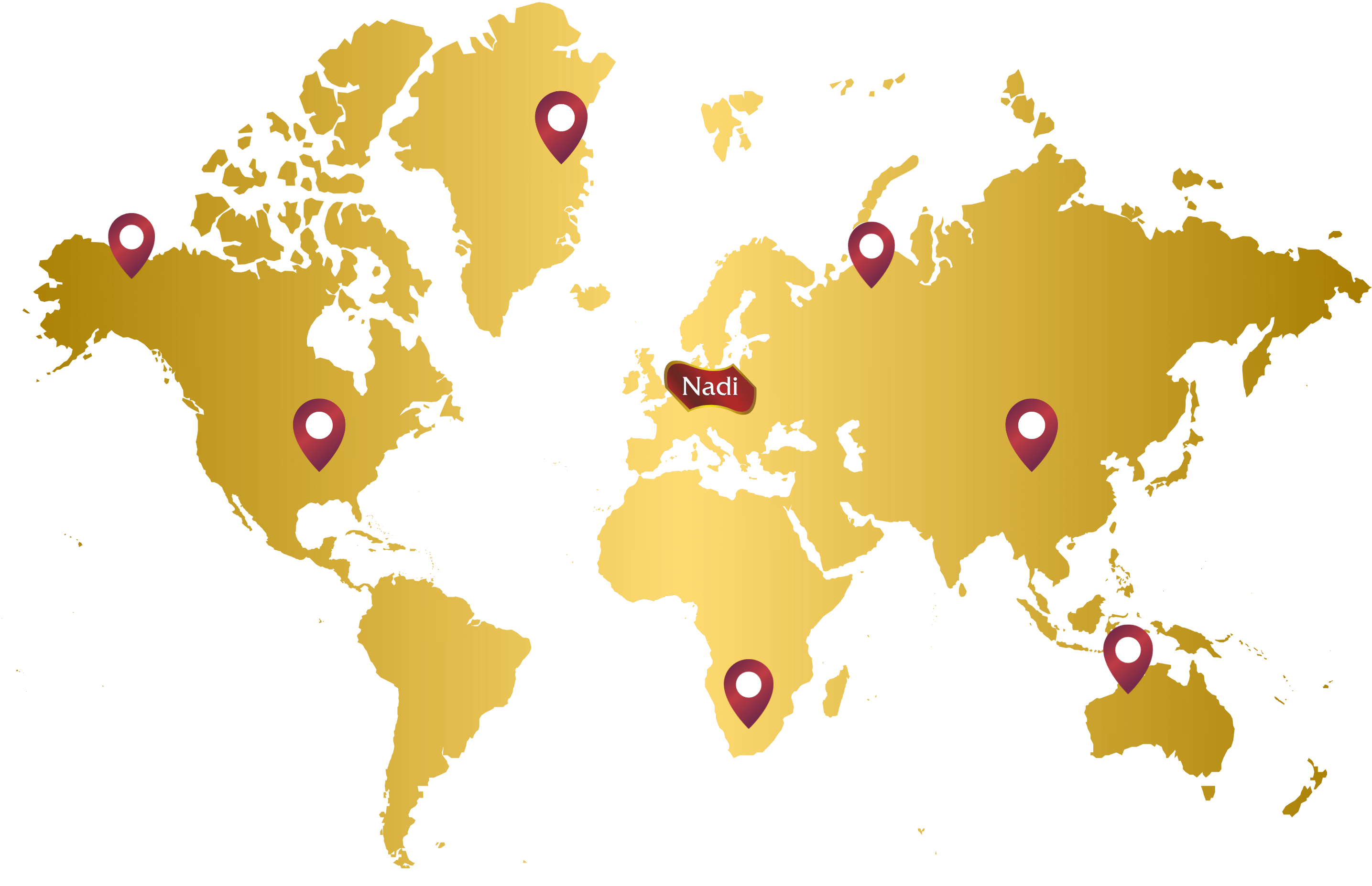 World Map indicating global presence